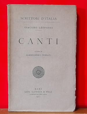 Canti (A Cura di Alessandro Donati)