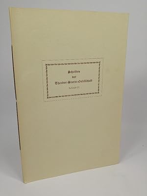 Bild des Verkufers fr Schriften der Theodor-Storm-Gesellschaft Nr. 11. zum Verkauf von ANTIQUARIAT Franke BRUDDENBOOKS