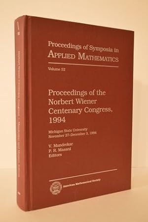 Imagen del vendedor de Proceedings of the Norbert Wiener Centenary Congress, 1994 (Proceedings of Symposia in Applied Mathematics) a la venta por Lavendier Books