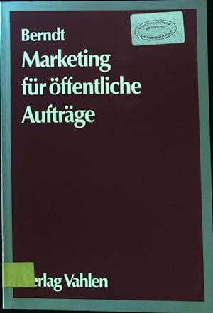Seller image for Marketing fr ffentliche Auftrge. for sale by books4less (Versandantiquariat Petra Gros GmbH & Co. KG)