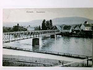 Zurzach. Rheinbrücke. Schweiz. Alte, seltene Ansichtskarte / Postkarte s/w, gel. 1909. Brückenans...