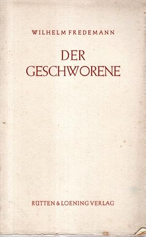 Bild des Verkufers fr Der Geschworene zum Verkauf von Antiquariat Jterbook, Inh. H. Schulze