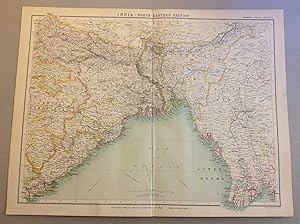 Protestant Missionary Atlas Map of India North East (1910)