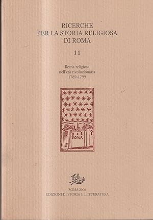 Ricerche per la storia religiosa di Roma (Vol. 11)