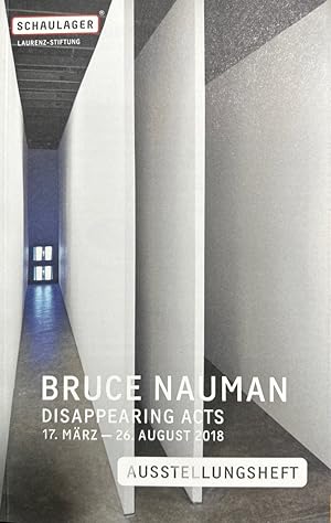 Immagine del venditore per Bruce Nauman: Disappearing Acts. - Ausstellungsheft. venduto da Wissenschaftl. Antiquariat Th. Haker e.K
