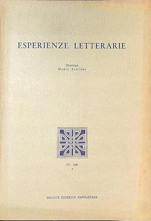 Seller image for Esperienze letterarie n. 3/1981 for sale by Librodifaccia