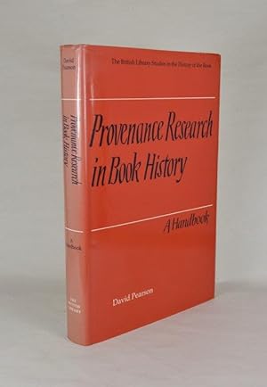 Provenance Research in Book History. A Handbook.