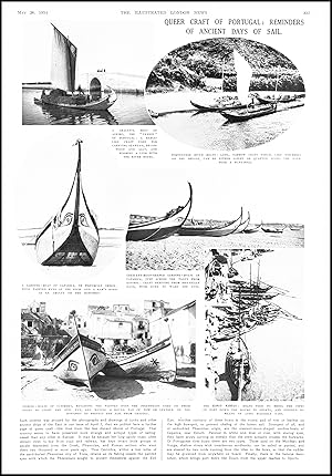 Seller image for 1934 PORTUGAL Ancient Days Sail Caparica Cizimbra (269) for sale by Antique Paper Company