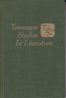 Seller image for TENNESSEE STUDIES IN LITERATURE : Volume XVI for sale by Never Too Many Books