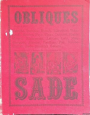 Image du vendeur pour Obliques numro 12-13: Sade mis en vente par Klondyke