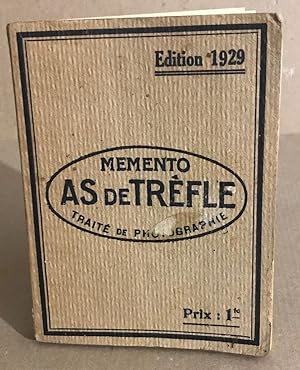 Memento as de trêfle / traite de photographie / edition 1929