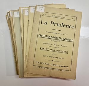 Seller image for La Prudence, revue mensuelle consacre  la protection contre les incendies for sale by Librairie Michel Morisset, (CLAQ, ABAC, ILAB)