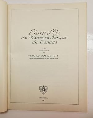 Livre d'or des réservistes français du Canada