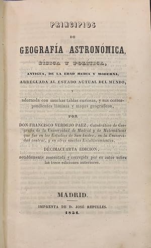 Principios de Geografía Astronómica Física y Política, Antigua, de la Edad Media y Moderna