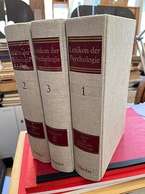 Immagine del venditore per Lexikon der Psychologie. Band I-III (so vollstndig). Hrsg. von Wilhelm Arnold, Hans Jrgen Eysenck und Richard Meili. Bd. 1.: AAM bis Graphische Darstellung; Bd. 2: Graphologie bis Prompting; Bd. 3: Propaganda bis ZZ. venduto da Altstadt-Antiquariat Nowicki-Hecht UG