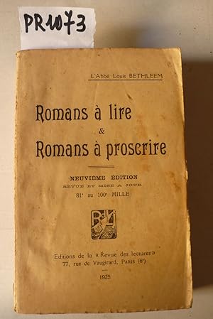 Romans à lire & romans à proscrire