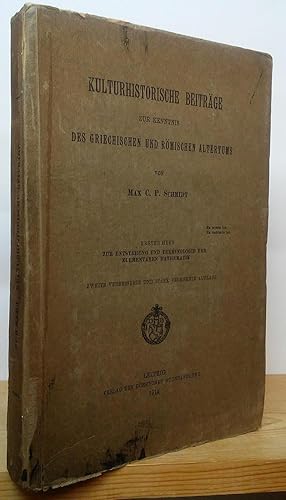 Image du vendeur pour Kulturhistorische Beitrage zur Kenntnis des griechischen und romischen Alterums - Erstes Heft: Zur Entstehung und Terminologie der elementaren Mathematik mis en vente par Stephen Peterson, Bookseller