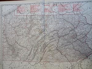 Pennsylvania Railroads Philadelphia 1901 Rand McNally large transportation map
