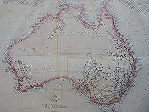 Australia New South Wales Victoria Sydney Melbourne Perth c. 1856-72 Weller map