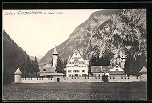 Ansichtskarte Eisenerz, Schloss Leopoldstein mit Bergpanorama