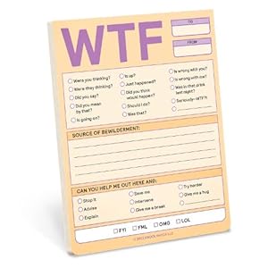 Seller image for Knock Knock WTF Nifty Note Pad (Pastel Version) for sale by Grand Eagle Retail