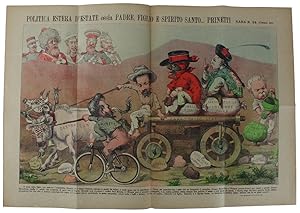 LA RANA - Giornale Umoristico con caricature e disegni a colori. Anno XXXVII/1901 n. 34: POLITICA...