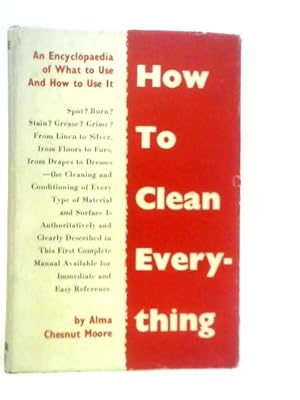 Bild des Verkufers fr How to Clean Everything zum Verkauf von World of Rare Books