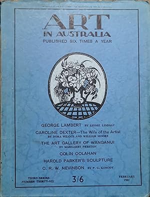 Imagen del vendedor de Art in Australia Third Series Number Thirty Six 36 a la venta por Dial-A-Book