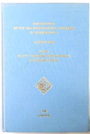 Proceedings of the 10th International Congress of Numismatics: London September 1986: ACTES DU 10...