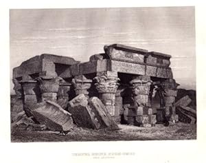 Tempel Ruinen Koum-Ombo, Ober-Aegypten. Stahlstich aus Meyer`s Universum.