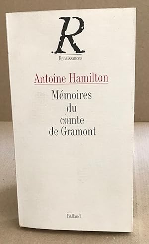 Bild des Verkufers fr Memoires du Comte de Gramont zum Verkauf von librairie philippe arnaiz