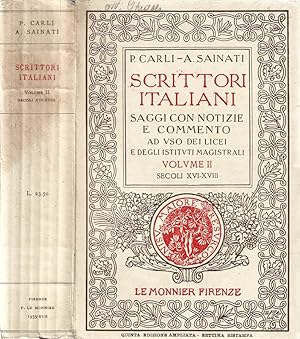 Imagen del vendedor de Scrittori italiani Saggi con notizie e commento a la venta por Biblioteca di Babele