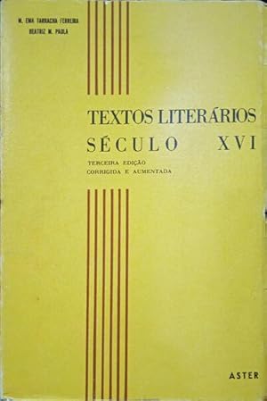 Bild des Verkufers fr TEXTOS LITERRIOS SCULO XVI. zum Verkauf von Livraria Castro e Silva