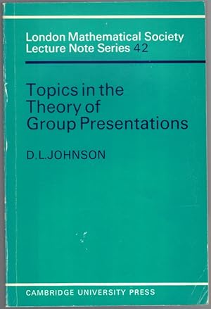 Bild des Verkufers fr Topics in the Theory of Group Presentations. [= London Mathematical Society Lecture Note Series 42]. zum Verkauf von Antiquariat Fluck