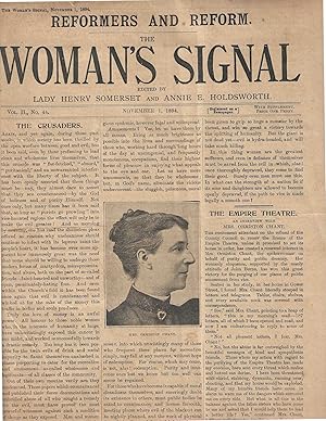 The Woman's Signal, vol. II, no. 44. November 1, 1894 Reformers and Reform