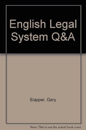 Imagen del vendedor de English Legal System Q&A (Questions and Answers) a la venta por WeBuyBooks