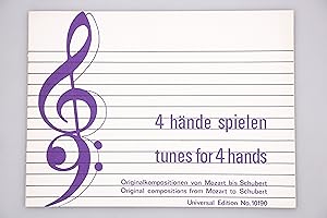 Imagen del vendedor de VIER HNDE SPIELEN. Originalkompositionen von Mozart bis Schubert a la venta por INFINIBU KG