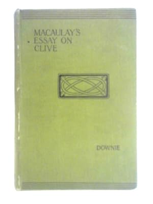 Seller image for Macaulay's Essay on Lord CLive for sale by World of Rare Books