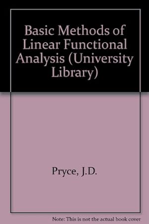 Seller image for Basic Methods of Linear Functional Analysis (University Library) for sale by WeBuyBooks