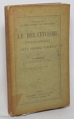 Le relativisme philosophique chez Georg Simmel