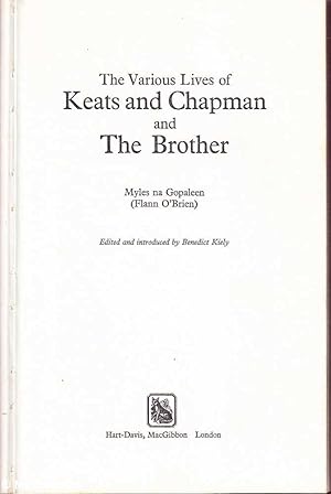 Imagen del vendedor de The Various Lives of Keats and Chapman and The Brother a la venta por Mr Pickwick's Fine Old Books