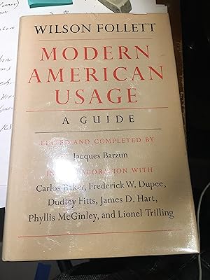 Imagen del vendedor de Modern American Usage. A Guide. a la venta por Bristlecone Books  RMABA