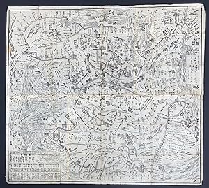 [Woodblock-printed map of the Kinki    area]