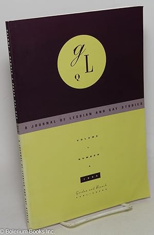 Seller image for GLQ: a journal of lesbian and gay studies; vol. 1, #4 for sale by Bolerium Books Inc.