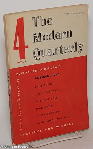The Modern Quarterly: Vol. 3, No. 4, Autumn 1948