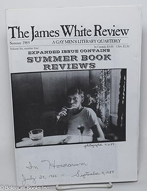 Imagen del vendedor de The James White Review: a gay men's literary quarterly; vol. 6, #4, Summer 1989: In Honorarium July 29, 1955-September 9, 1987 a la venta por Bolerium Books Inc.