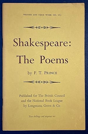 Bild des Verkufers fr Shakespeare: The Poems. zum Verkauf von Plurabelle Books Ltd