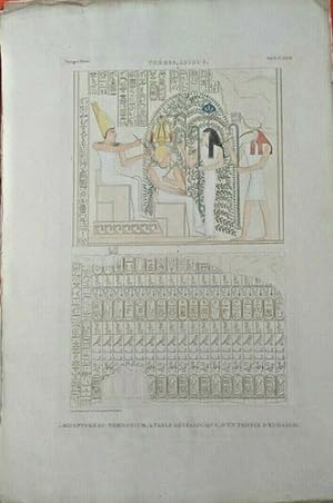 Voyage à Meroe Egypte THEBES ABYDUS EL-HARABA Genealogi Engelmann Cailliaud 1823