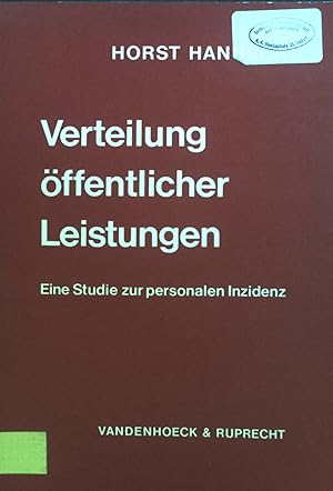 Seller image for Verteilung ffentlicher Leistungen : e. Studie zur personalen Inzidenz. Abhandlungen zu den wirtschaftlichen Staatswissenschaften ; Bd. 12 for sale by books4less (Versandantiquariat Petra Gros GmbH & Co. KG)