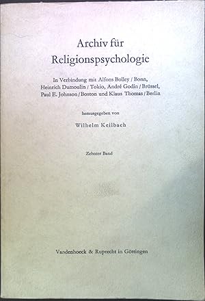 Image du vendeur pour Archiv fr Religionspsychologie. Bd. 10. mis en vente par books4less (Versandantiquariat Petra Gros GmbH & Co. KG)